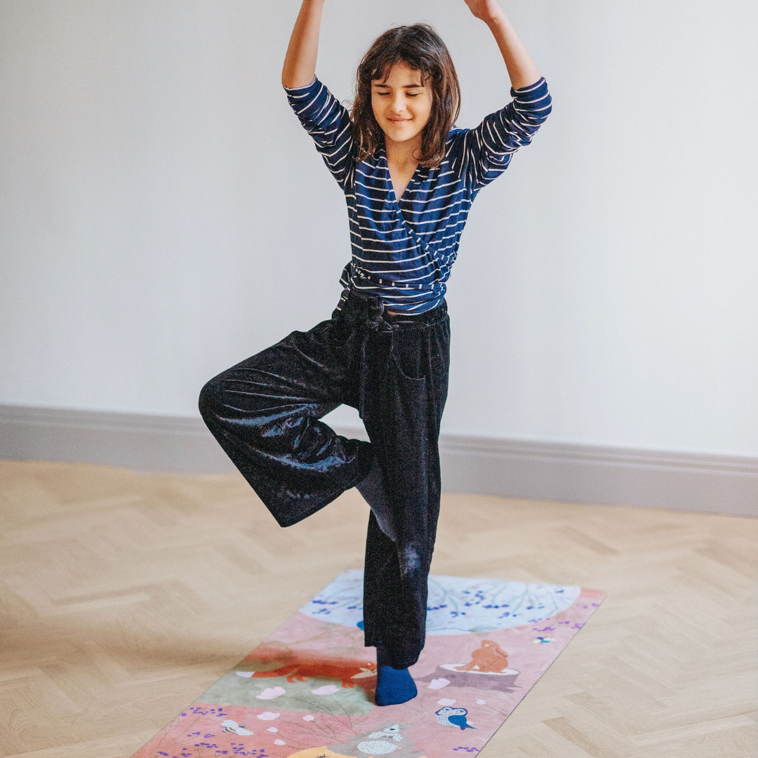 Kids Yoga Mat door Karin Design: Red Forest