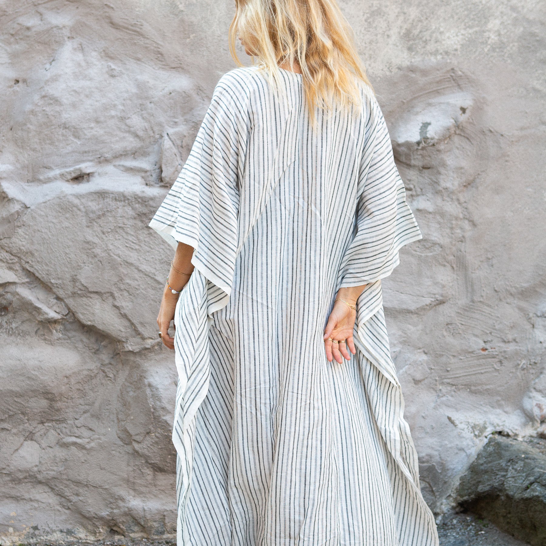 Milieuvriendelijke gestreepte Palma-kaftan