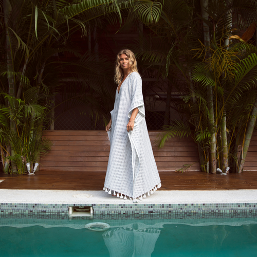 Milieuvriendelijke gestreepte Palma-kaftan