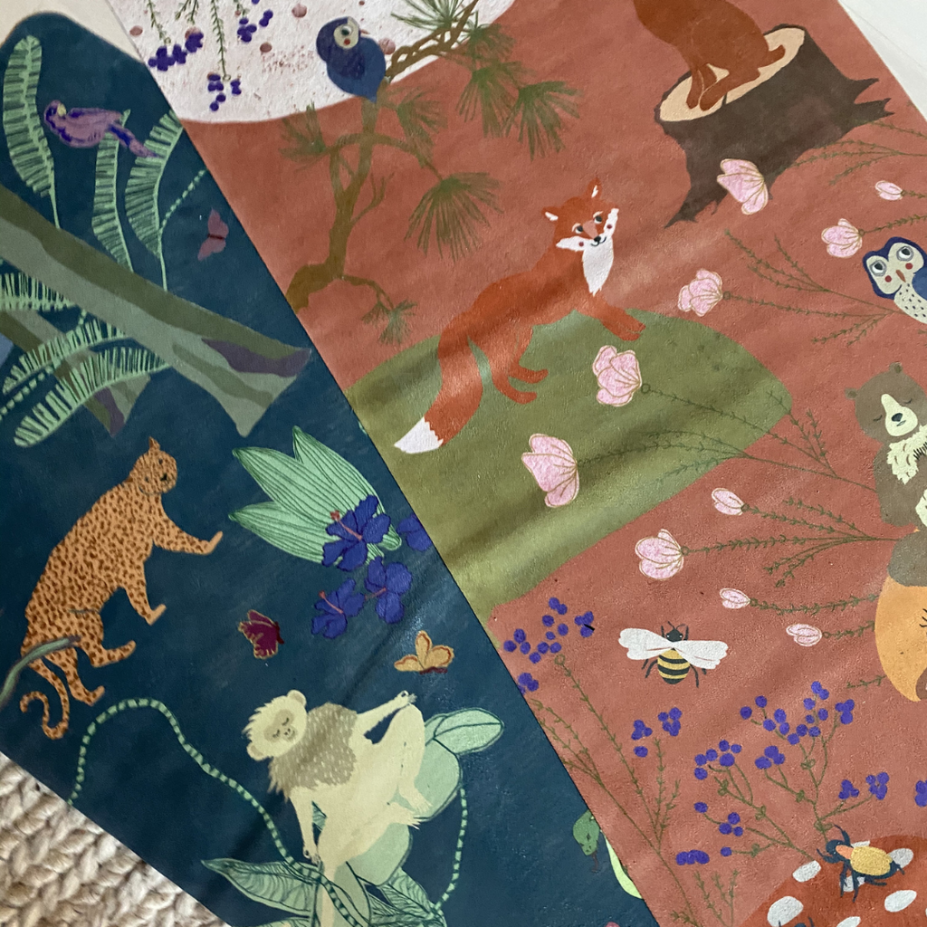 Kids Yoga Mat door Karin Design: Red Forest